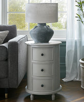 Cabourne Round Side Table - 3 Drawers